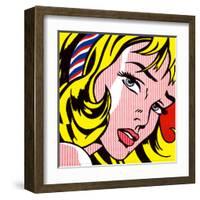 Girl with Hair Ribbon, c.1965-Roy Lichtenstein-Framed Art Print