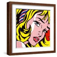 Girl with Hair Ribbon, c.1965-Roy Lichtenstein-Framed Art Print