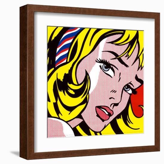 Girl with Hair Ribbon, c.1965-Roy Lichtenstein-Framed Art Print