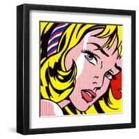 Girl with Hair Ribbon, c.1965-Roy Lichtenstein-Framed Art Print