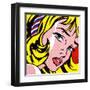 Girl with Hair Ribbon, c.1965-Roy Lichtenstein-Framed Art Print