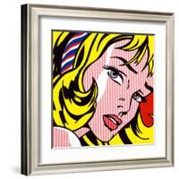 Girl with Hair Ribbon, c.1965-Roy Lichtenstein-Framed Art Print