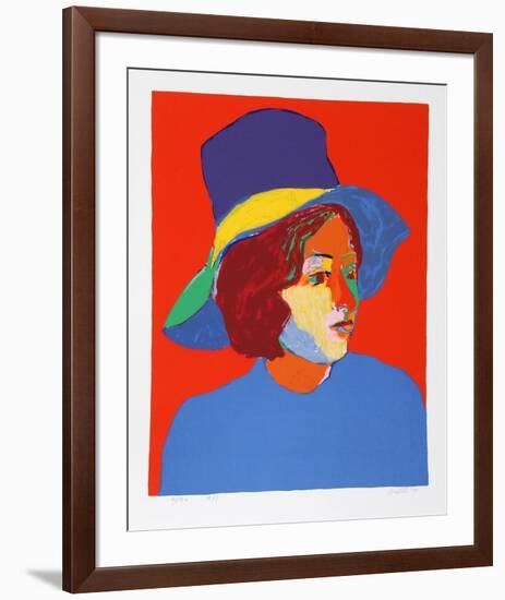 Girl with Hat VI-John Grillo-Framed Limited Edition