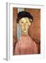 Girl with Hat-Amedeo Modigliani-Framed Art Print