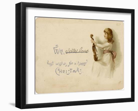 Girl with Her Violin-null-Framed Art Print