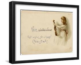 Girl with Her Violin-null-Framed Art Print