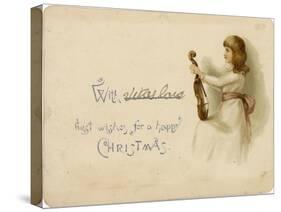 Girl with Her Violin-null-Stretched Canvas