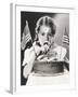 Girl with July 4th Cake All over Her Face-null-Framed Photo