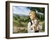 Girl with Lamb-Dan Craig-Framed Giclee Print