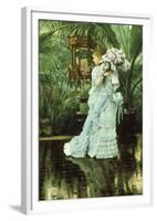 Girl with Lilac-James Tissot-Framed Giclee Print