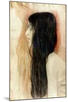 Girl with Long Hair, 1898-99-Gustav Klimt-Mounted Giclee Print