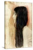 Girl with Long Hair, 1898-99-Gustav Klimt-Stretched Canvas