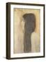 Girl with Long Hair in Profile-Gustav Klimt-Framed Giclee Print