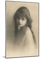 Girl with Long Hair-null-Mounted Art Print