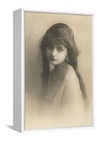 Girl with Long Hair-null-Framed Stretched Canvas