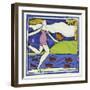 Girl with Lotus Flower-Leslie Xuereb-Framed Giclee Print