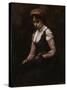Girl with Mandolin, 1860-65-Jean-Baptiste-Camille Corot-Stretched Canvas
