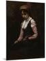 Girl with Mandolin, 1860-65-Jean-Baptiste-Camille Corot-Mounted Giclee Print