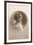 Girl with Marcelled Hair in Cameo-null-Framed Art Print