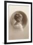 Girl with Marcelled Hair in Cameo-null-Framed Art Print