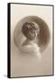 Girl with Marcelled Hair in Cameo-null-Framed Stretched Canvas