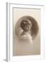 Girl with Marcelled Hair in Cameo-null-Framed Art Print