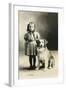 Girl with Mutt-null-Framed Art Print