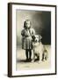 Girl with Mutt-null-Framed Art Print