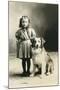Girl with Mutt-null-Mounted Art Print
