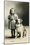 Girl with Mutt-null-Mounted Art Print