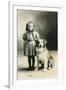 Girl with Mutt-null-Framed Art Print