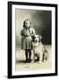 Girl with Mutt-null-Framed Art Print