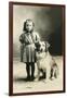 Girl with Mutt-null-Framed Art Print