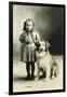 Girl with Mutt-null-Framed Art Print