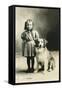 Girl with Mutt-null-Framed Stretched Canvas