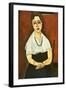 Girl with Necklace (Elena Picard)-Amedeo Modigliani-Framed Giclee Print