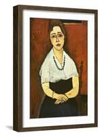 Girl with Necklace (Elena Picard)-Amedeo Modigliani-Framed Giclee Print