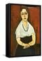 Girl with Necklace (Elena Picard)-Amedeo Modigliani-Framed Stretched Canvas