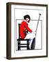 "Girl with Oar in Chair,"August 23, 1924-E. Troth-Framed Giclee Print