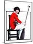 "Girl with Oar in Chair,"August 23, 1924-E. Troth-Mounted Giclee Print