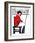 "Girl with Oar in Chair," Country Gentleman Cover, August 23, 1924-E. Troth-Framed Giclee Print