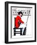 "Girl with Oar in Chair," Country Gentleman Cover, August 23, 1924-E. Troth-Framed Giclee Print