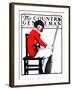 "Girl with Oar in Chair," Country Gentleman Cover, August 23, 1924-E. Troth-Framed Giclee Print