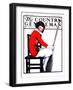 "Girl with Oar in Chair," Country Gentleman Cover, August 23, 1924-E. Troth-Framed Giclee Print