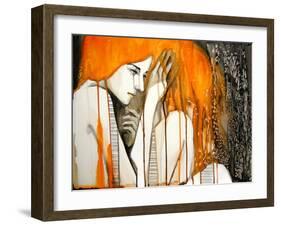 Girl with Orange Hair-null-Framed Art Print