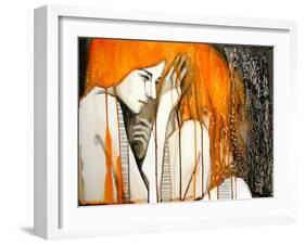 Girl with Orange Hair-null-Framed Art Print