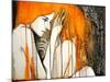 Girl with Orange Hair-null-Mounted Art Print