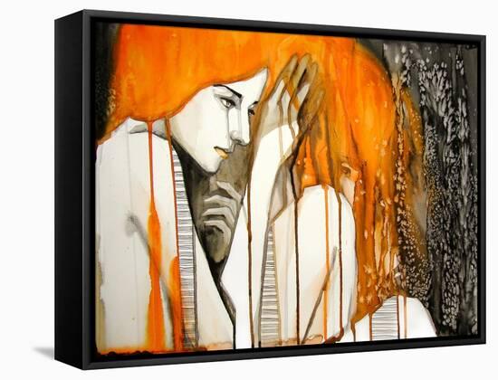 Girl with Orange Hair-null-Framed Stretched Canvas