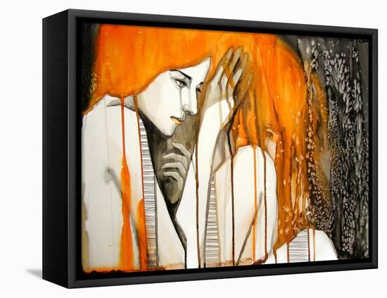 Girl with Orange Hair-null-Framed Stretched Canvas