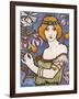 Girl with Orchids, c.1895-Paul Berthon-Framed Giclee Print